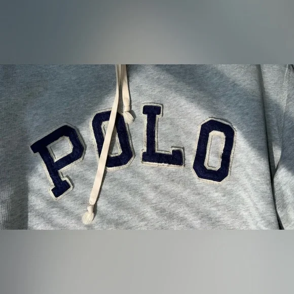 Polo by Ralph Lauren Gray Sweatshirt with Navy Accents - Picture 10 of 10